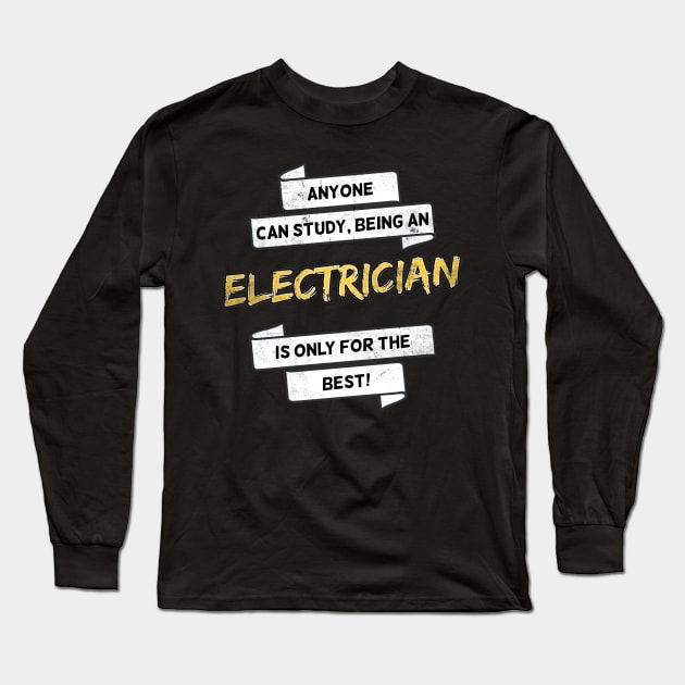 Funny Electrician Journeyman Electrical Engineer Long Sleeve T-Shirt by MGO Design